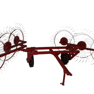 Грабли двухсекционные на 6 колес